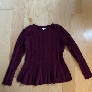 Garnet Hill Cashmere sweater